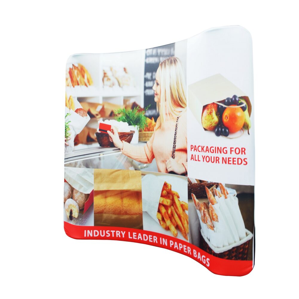 10ft Curved Fabric Tube Display